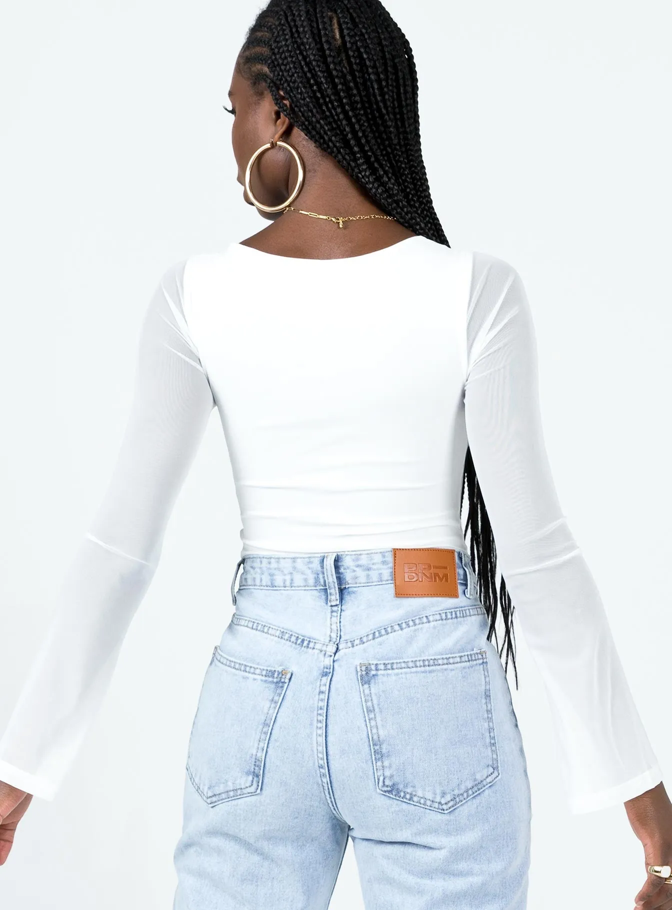 Jacob Long Sleeve Bodysuit White Sharp Youth