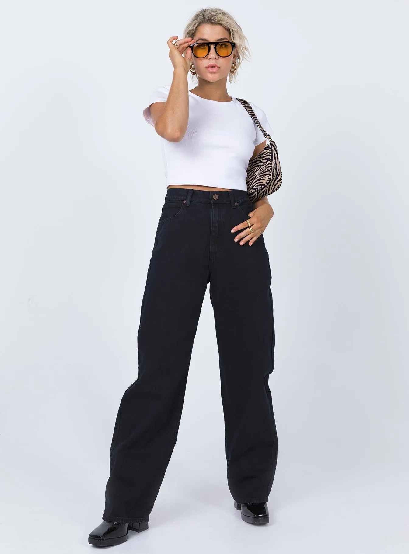 Abrand Slouch Jean Black Neutral Fit Piece Light Washed