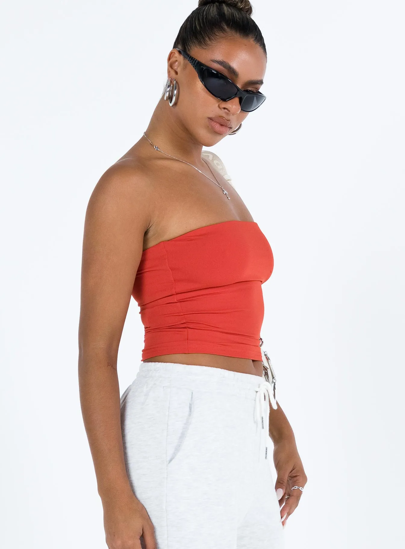 Kantor Tube Top Orange Fashion Statement