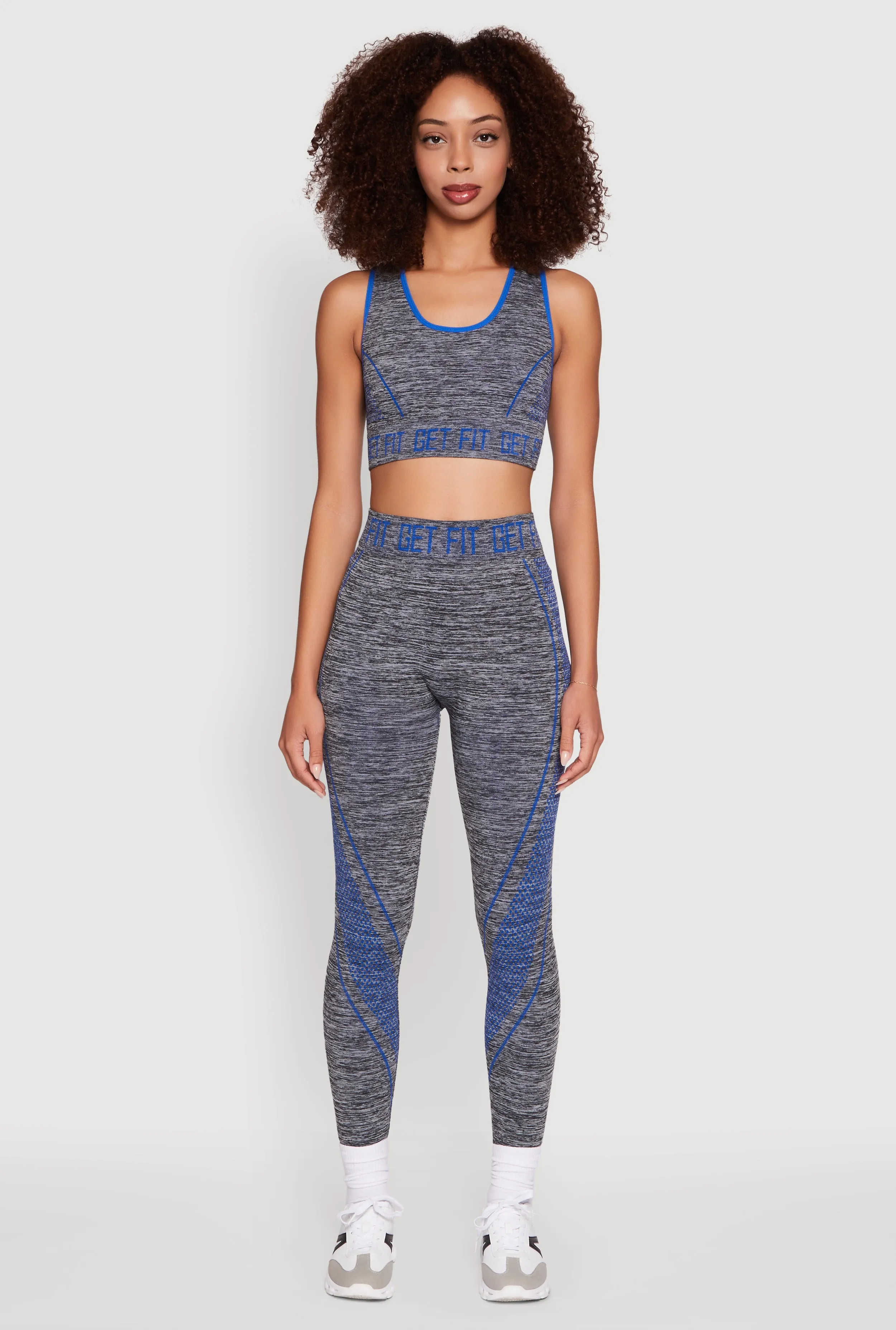 Get Fit Graphic Print Marled High Waisted Leggings Morning Stretch Minimalist Style School Sports Plus Size