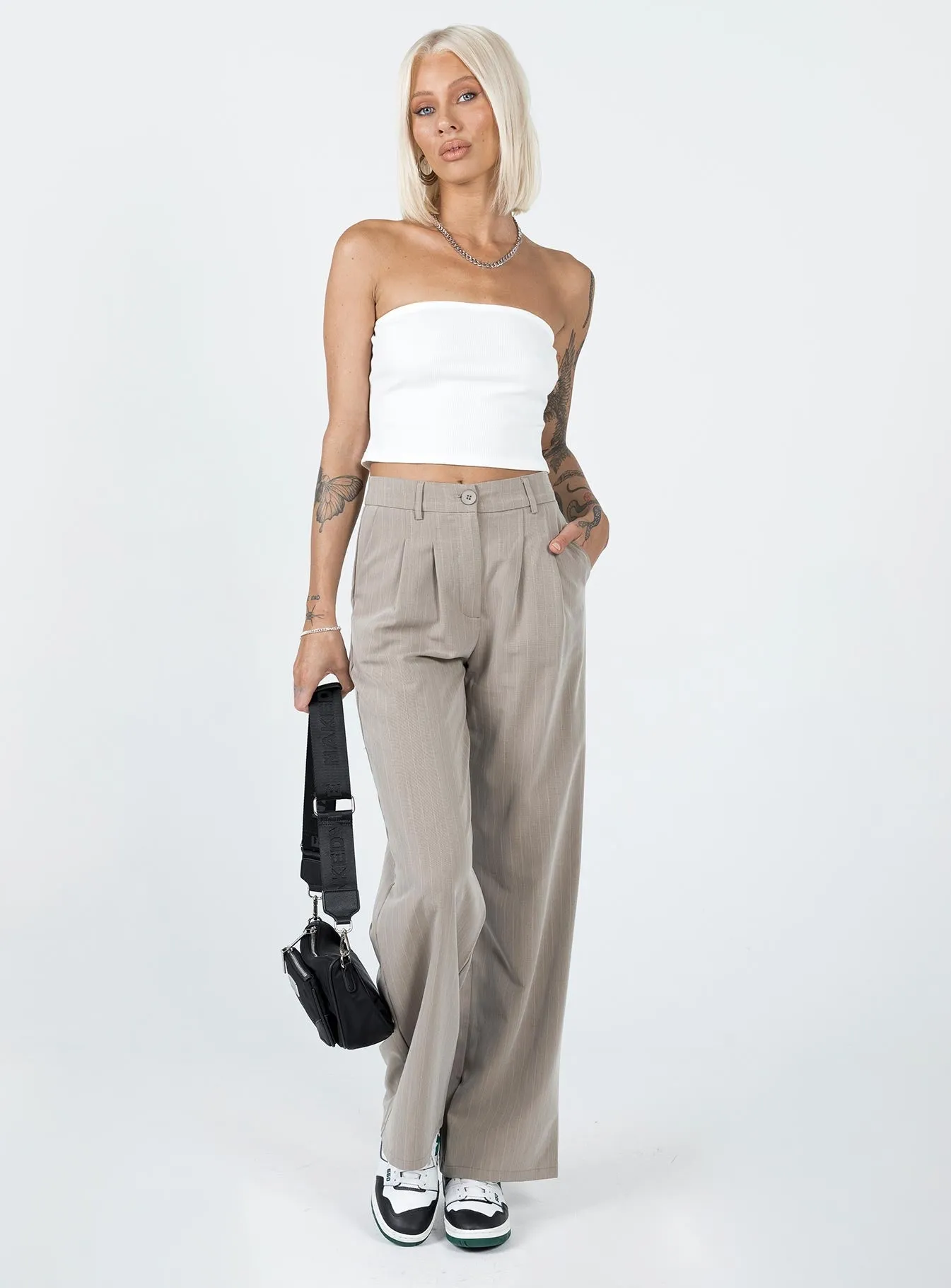 UVProtective Coating LaserCut Edges Rosehill Strapless Top White