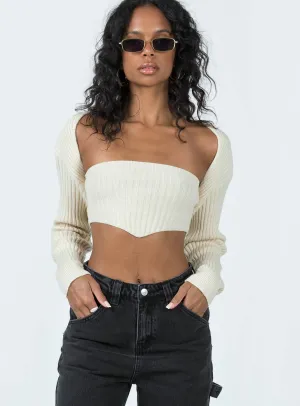 Carmona Sweater Set White Formal Tank