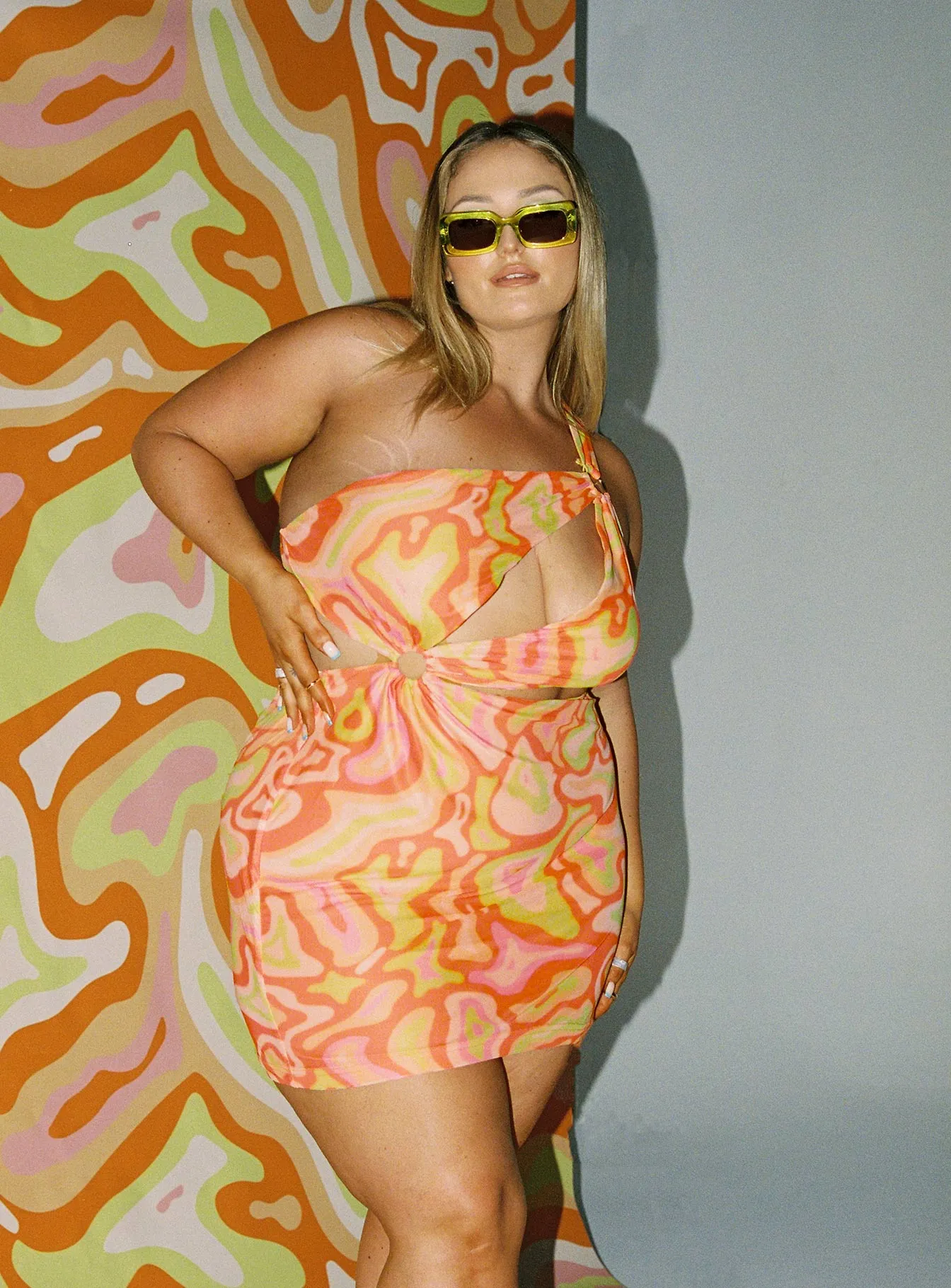Greater Power Mini Dress Multi Curve Scene Beat