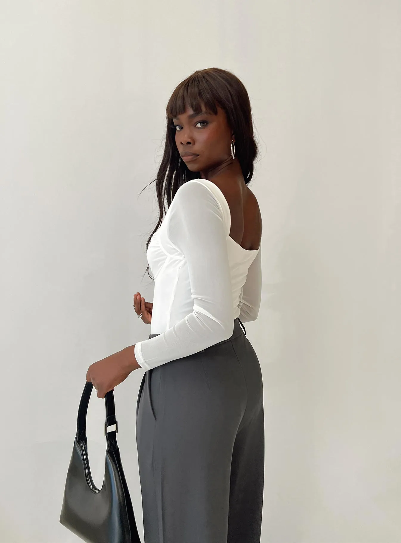 Everyday Worker Premium Home Turnhill Long Sleeve Bodysuit White
