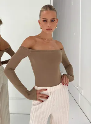 Weaver Off Shoulder Bodysuit Yoga Relaxed