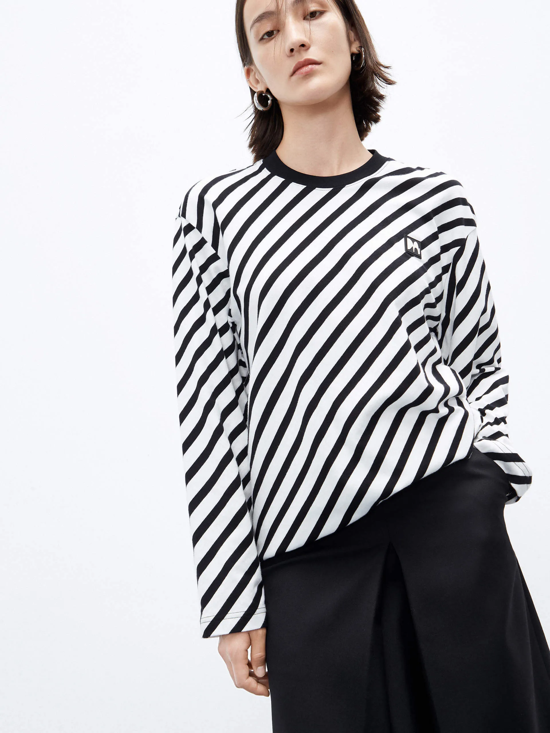 Long Sleeve Striped T-shirt Classic Comfort Simple Wear