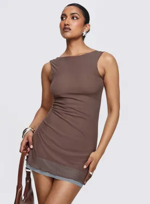 Ren Mini Dress Brown/ Blue Pack Quick