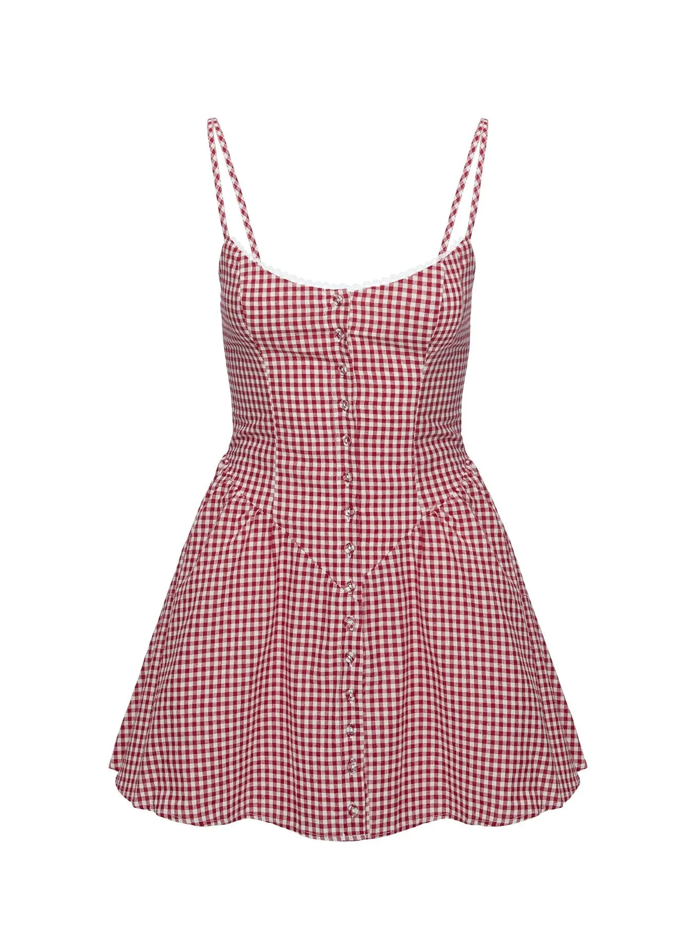 Toulouse Mini Dress Red Gingham Fresh Edge