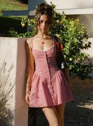 Toulouse Mini Dress Red Gingham Scene Mood Light and breezy mini