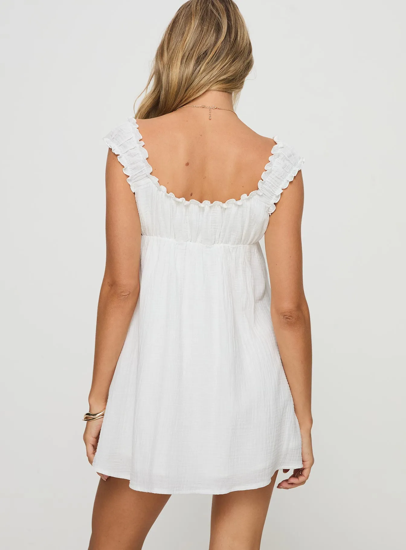 Wittek Mini Dress White Playful evening dress Stage Beat