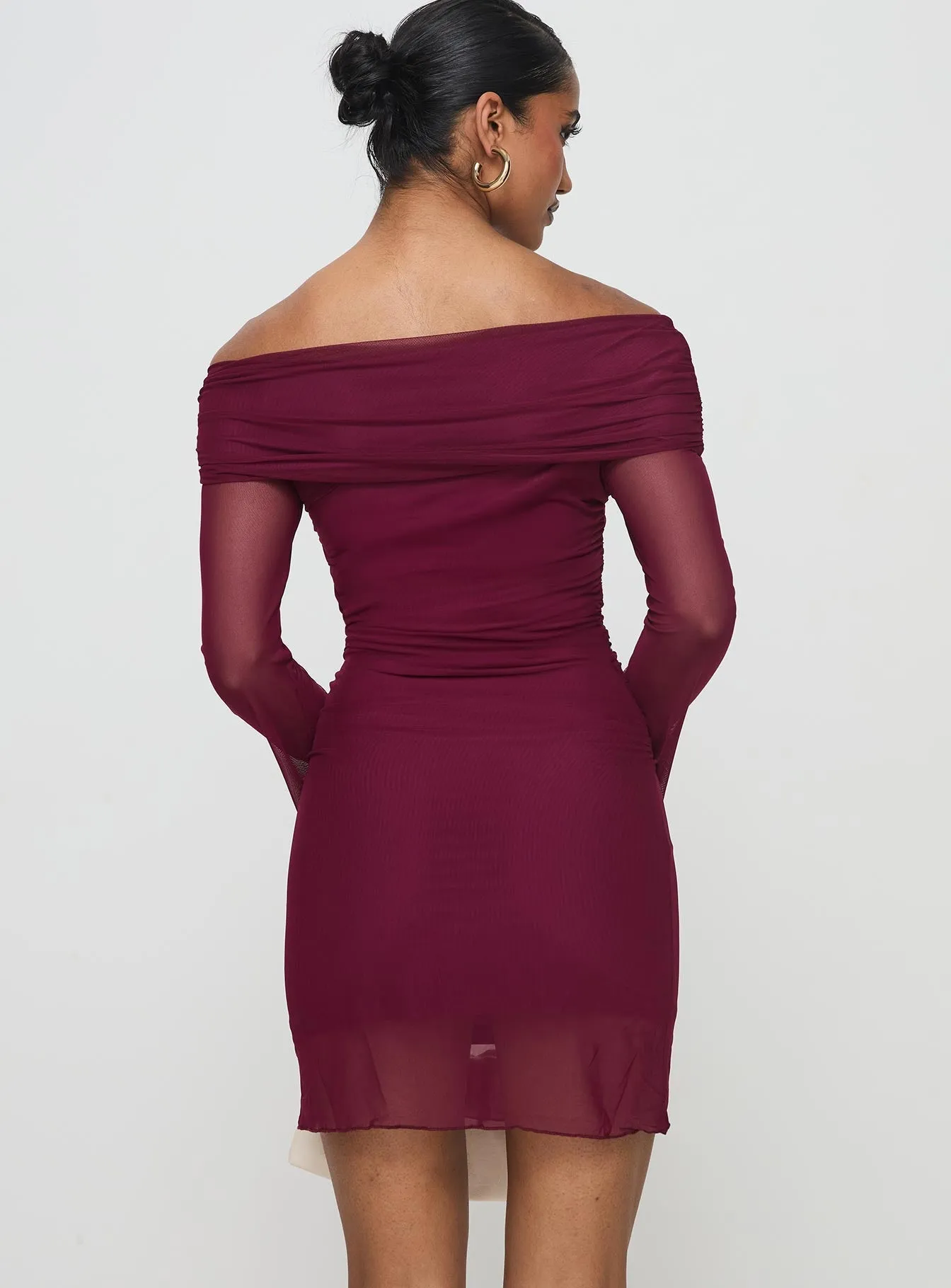 Consideration Mini Dress Burgundy Scene Hot Shine Star