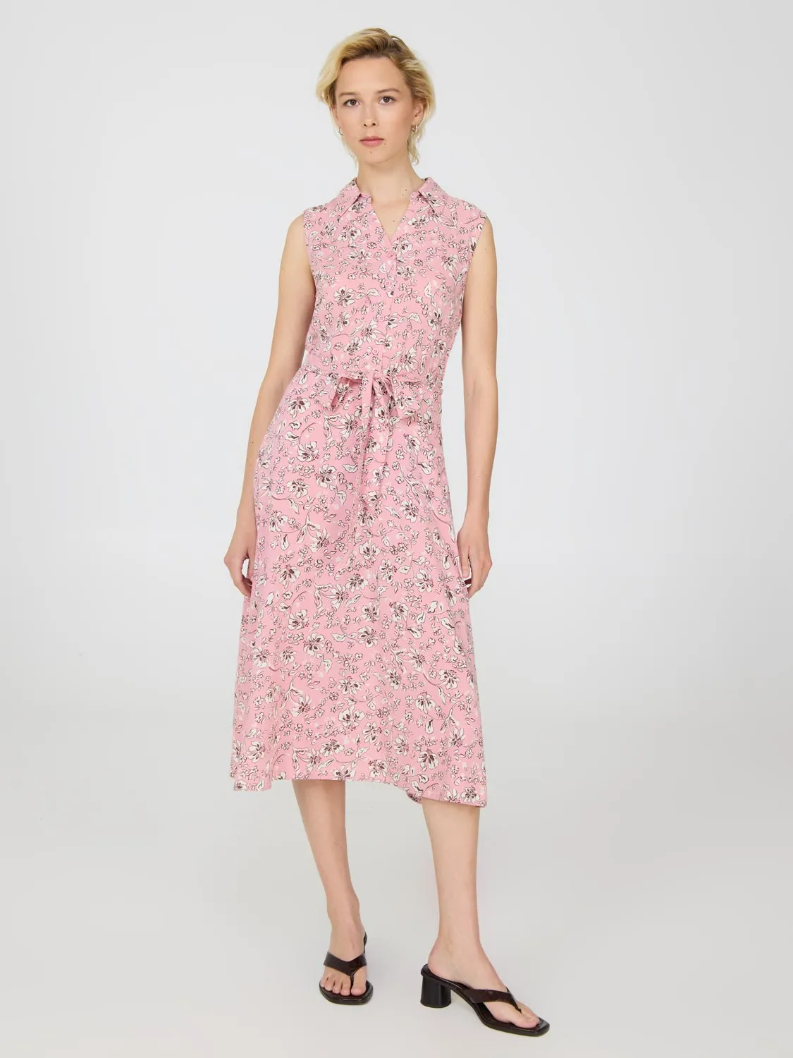 Trendy Fit Everyday midi for work Sleeveless Floral Print Midi Dress
