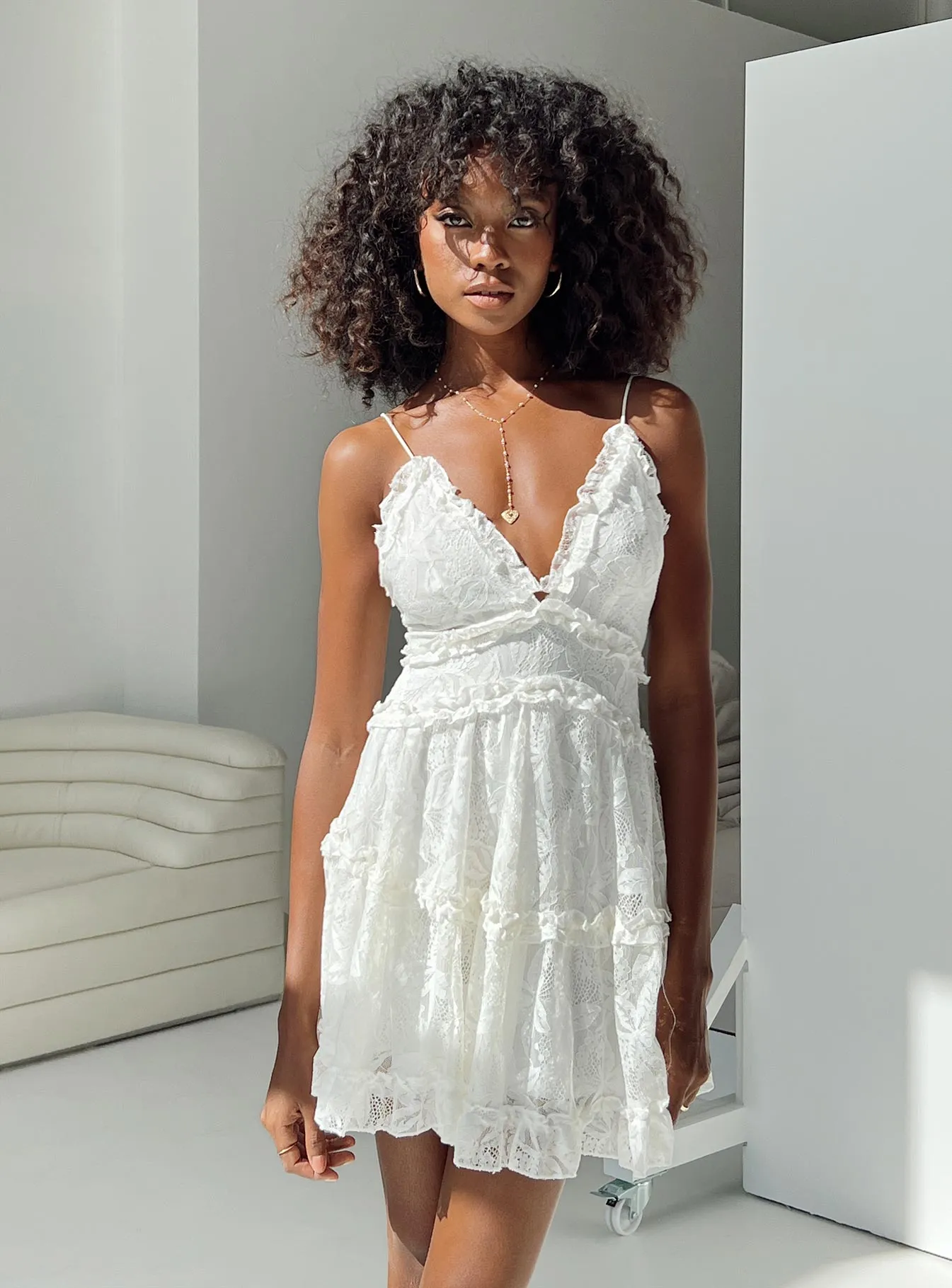 Confident Wear Hollander Mini Dress White