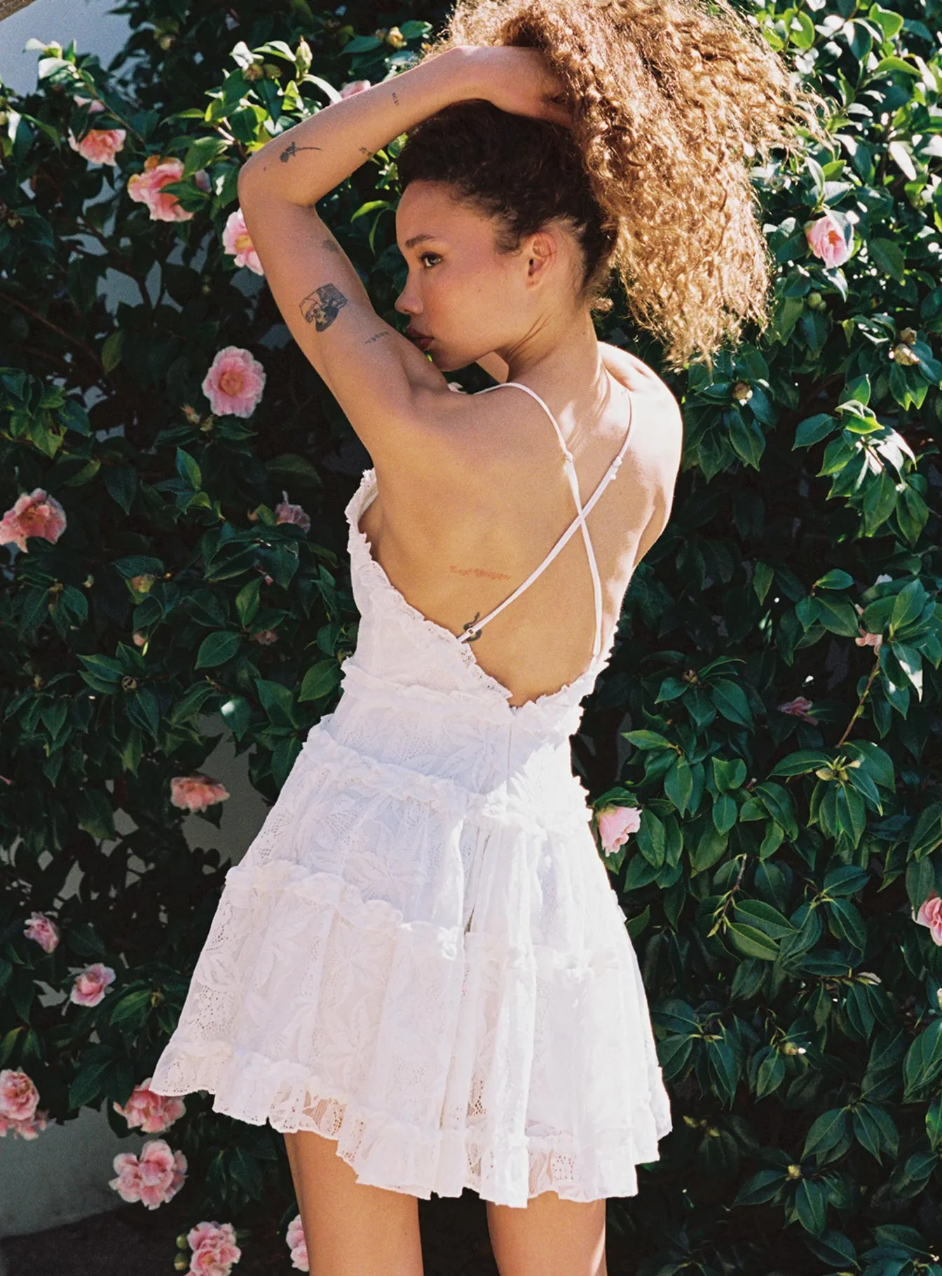 Hollander Mini Dress White Shine Light Urban Mood