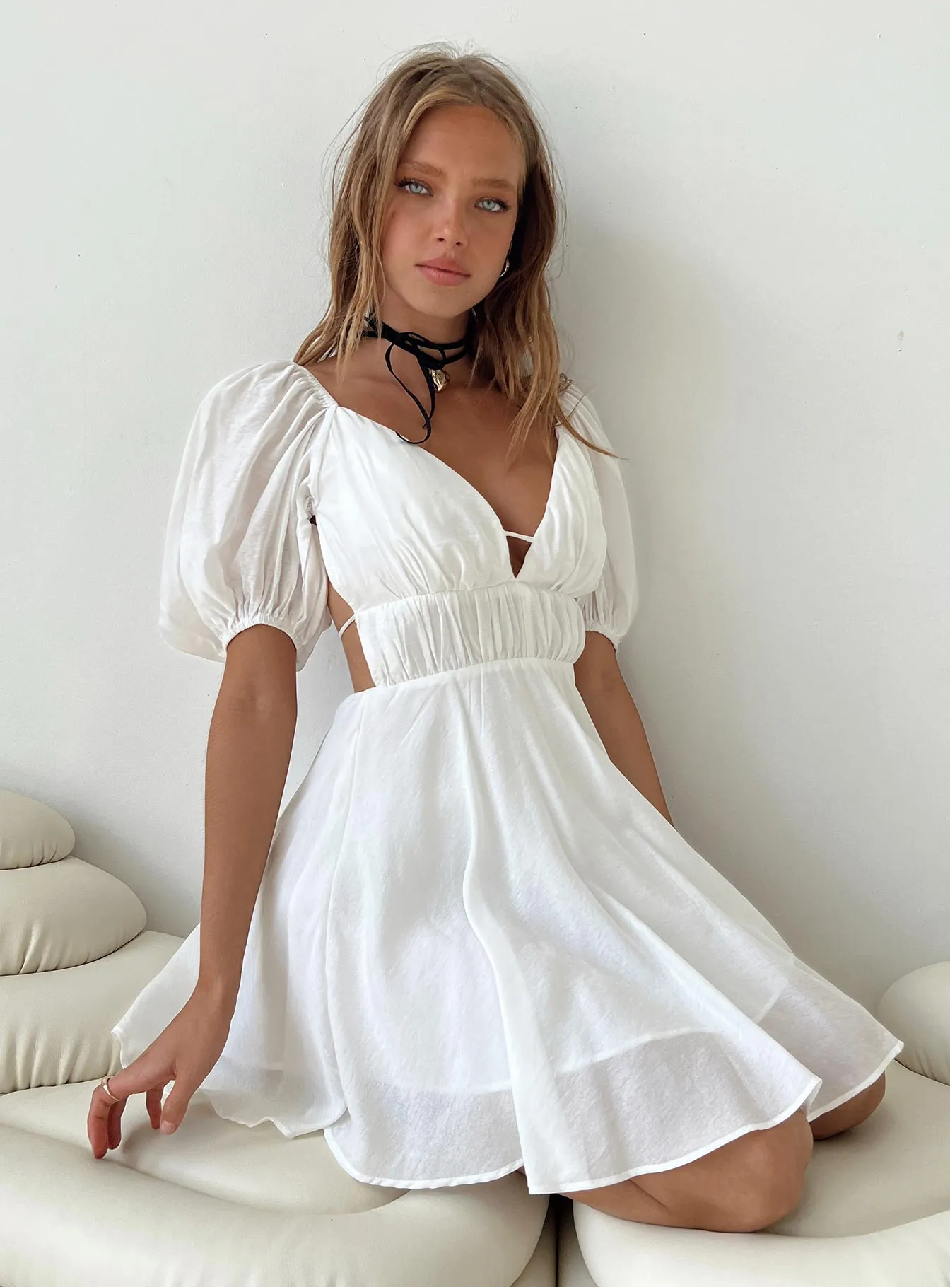 Youthful Appeal Cline Mini Dress White