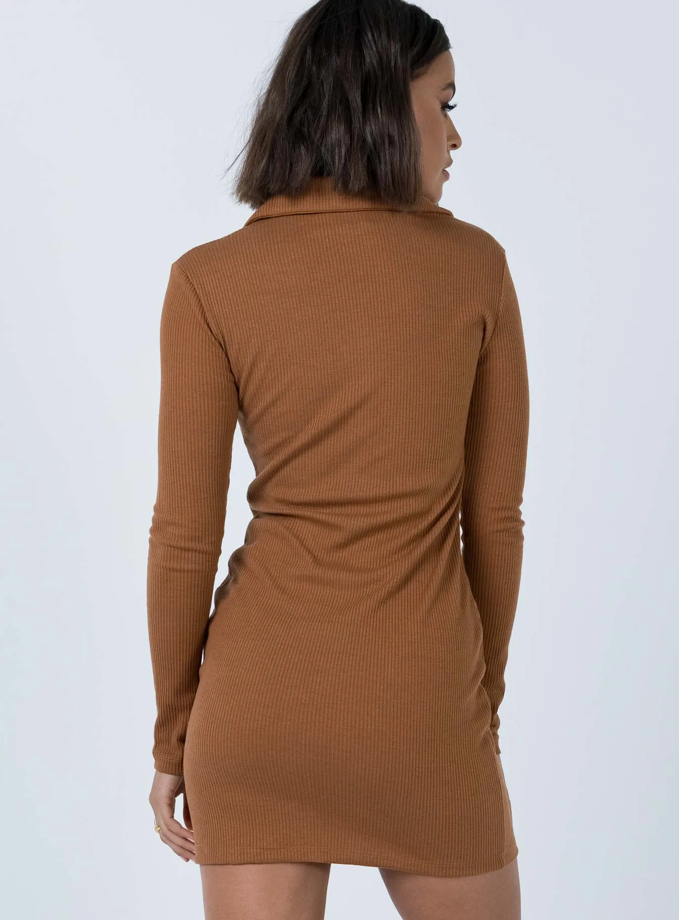 Downtown Mini Dress Brown Trendy mini for every occasion Boho Wear