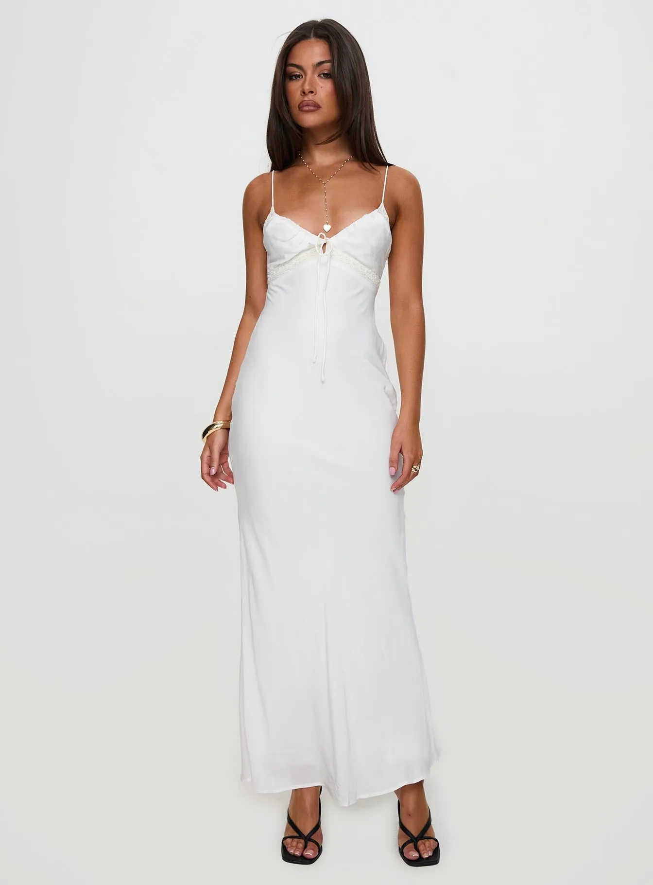 Island Trail Emily Maxi Dress White