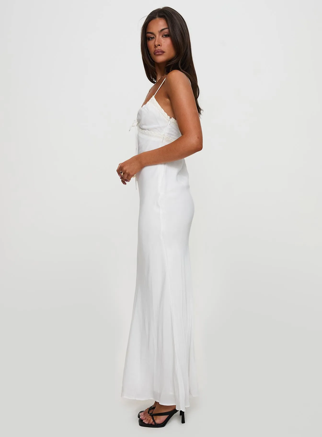 Emily Maxi Dress White Designed with a simple yet elegant cut this dress works for both casual and formal occasions