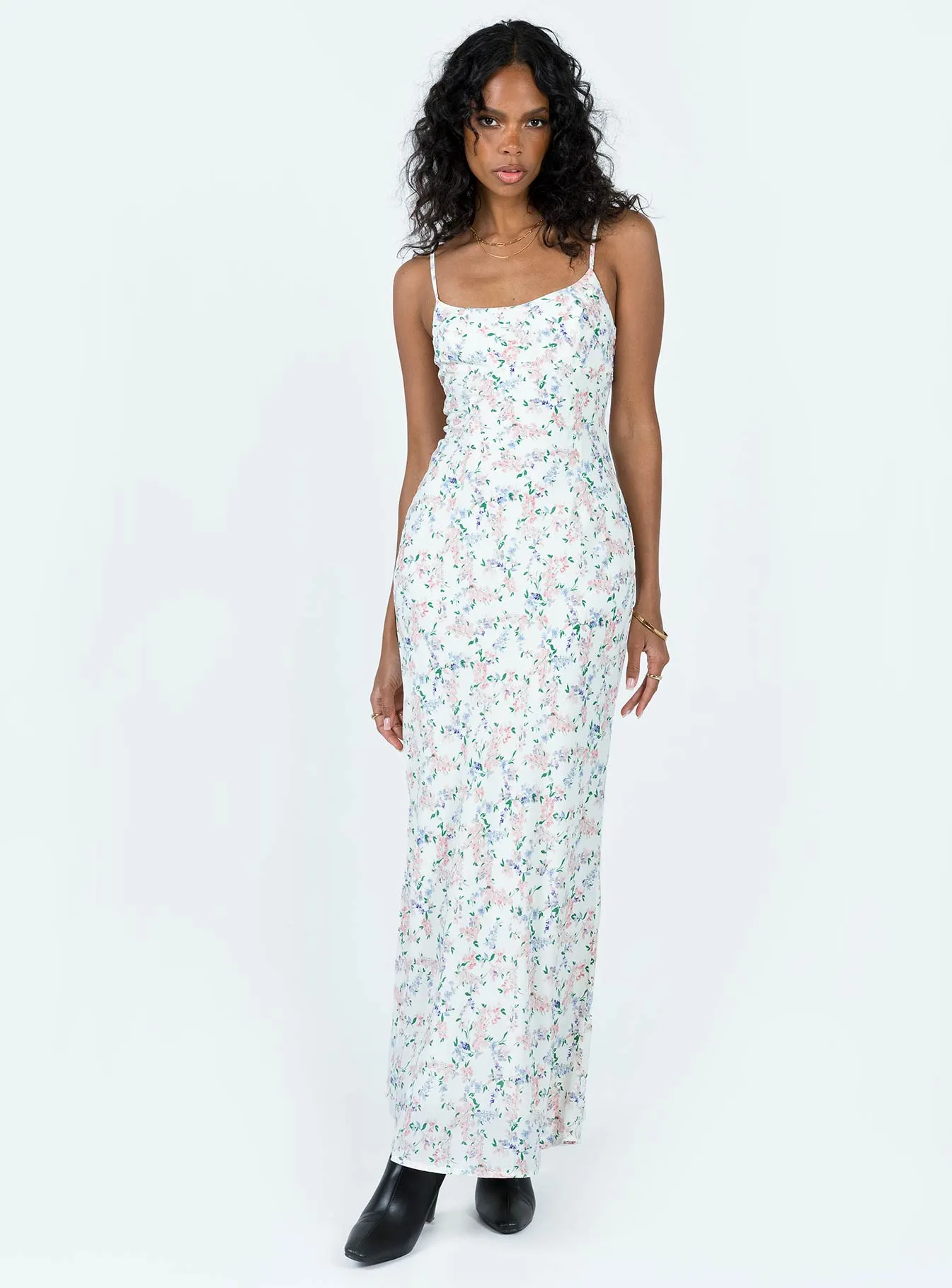 Fairholm Maxi Dress White / Floral Coastal Chic Comfortable evening wear