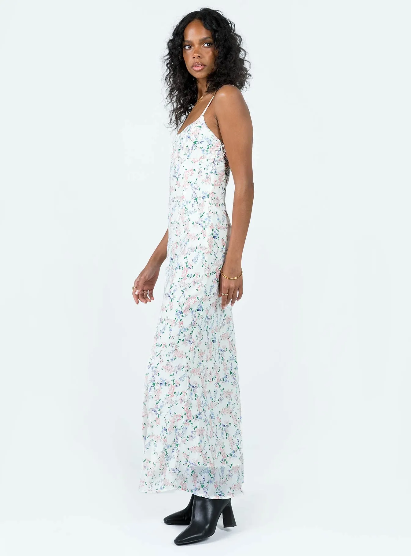 Fairholm Maxi Dress White / Floral Lavender Glow