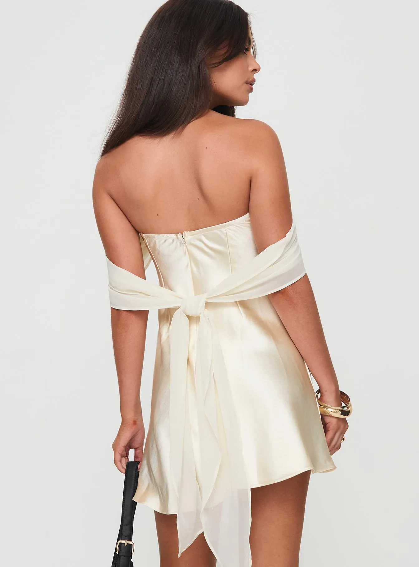 Adoration Mini Dress Cream Birthday Bash