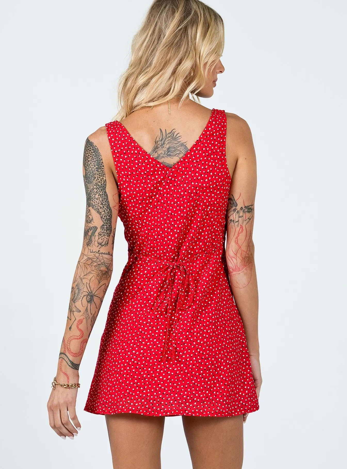 Vibrant Colors Nellie Mini Dress Red Floral