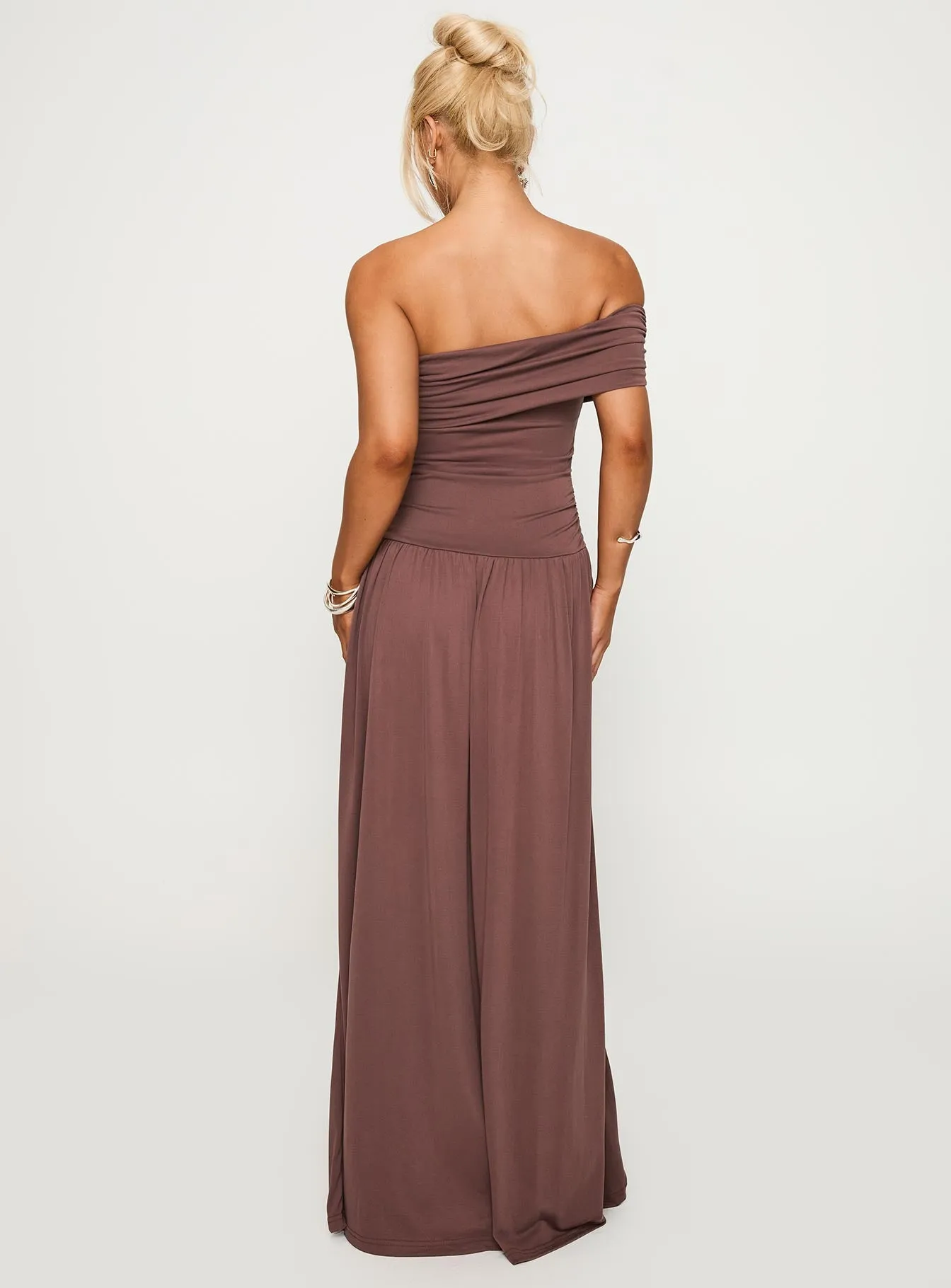 Desert Air Decadence Strapless Maxi Dress Brown