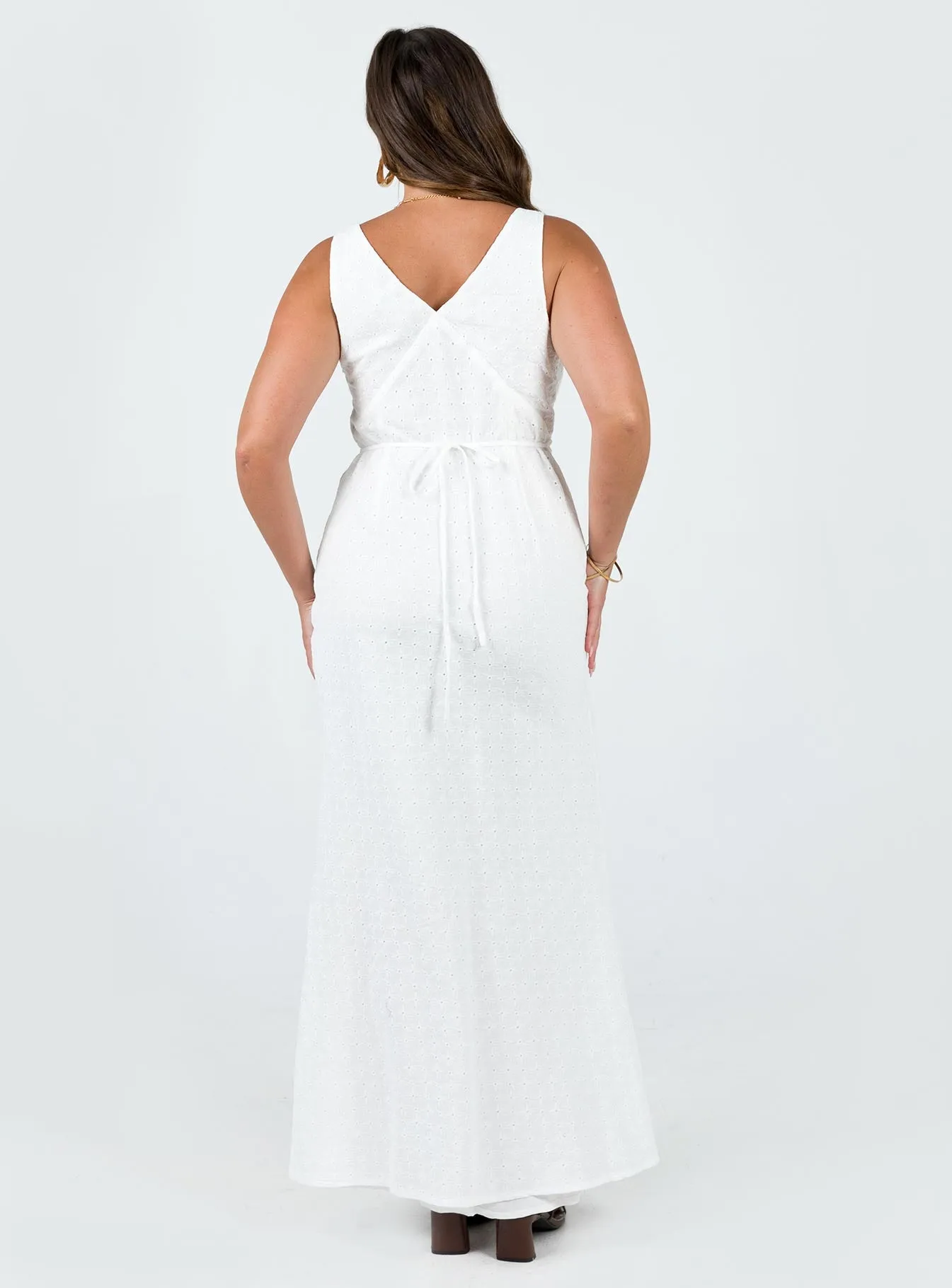 Nellie Maxi Dress White Garden View