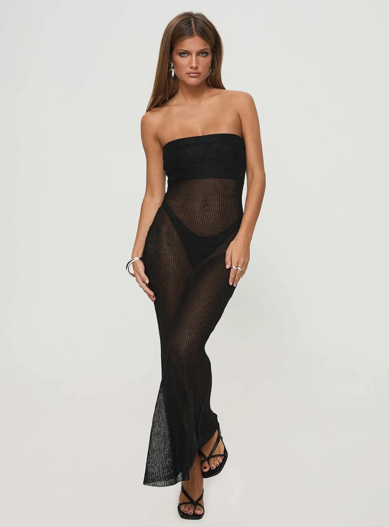 Crystal Glow Take Me To Rio Maxi Dress Onyx