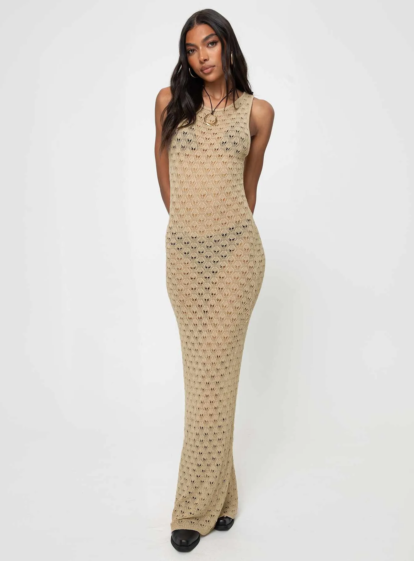 Soft draping maxi Westbrook Maxi Dress Beige