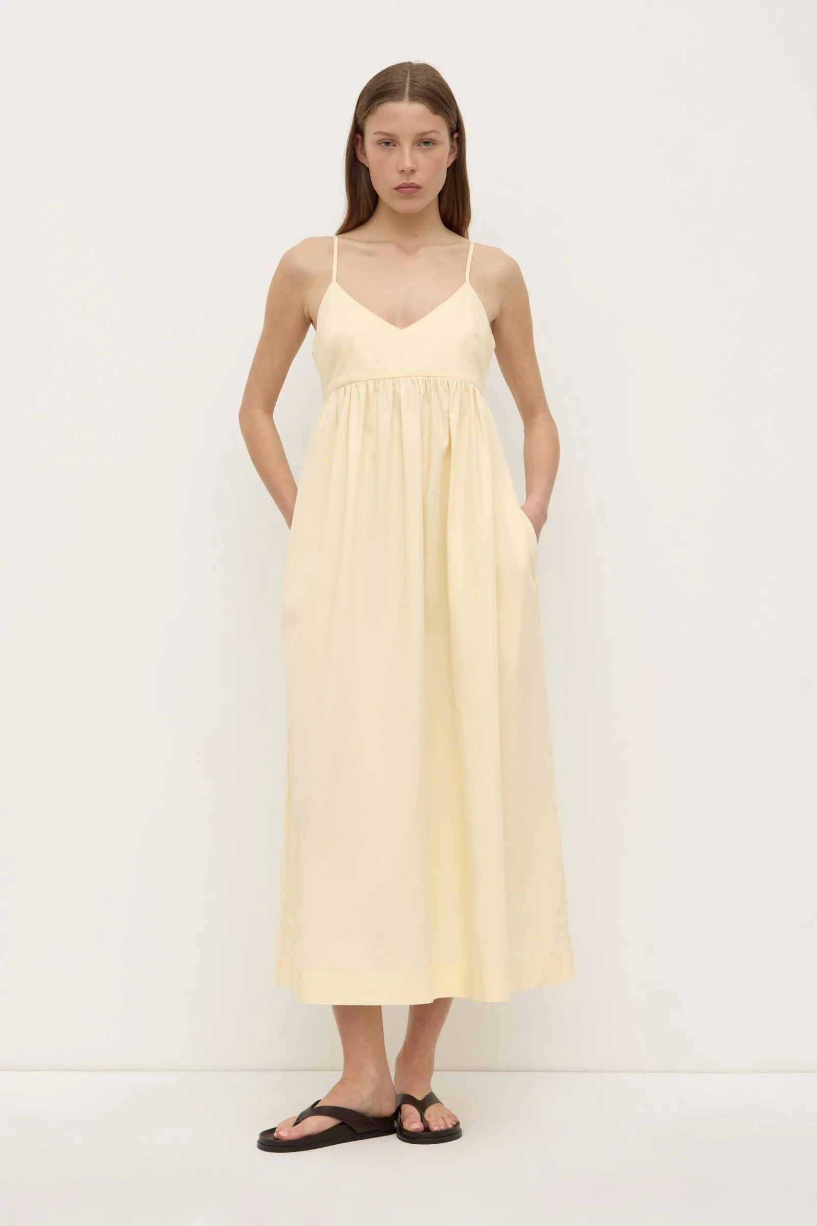Bronte Poplin Midi Dress Cool Edge