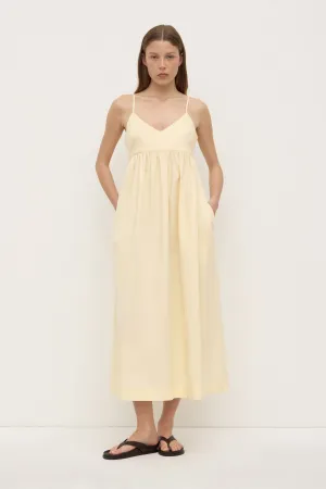 Bronte Poplin Midi Dress Aerated Seam Placement Strong Soul