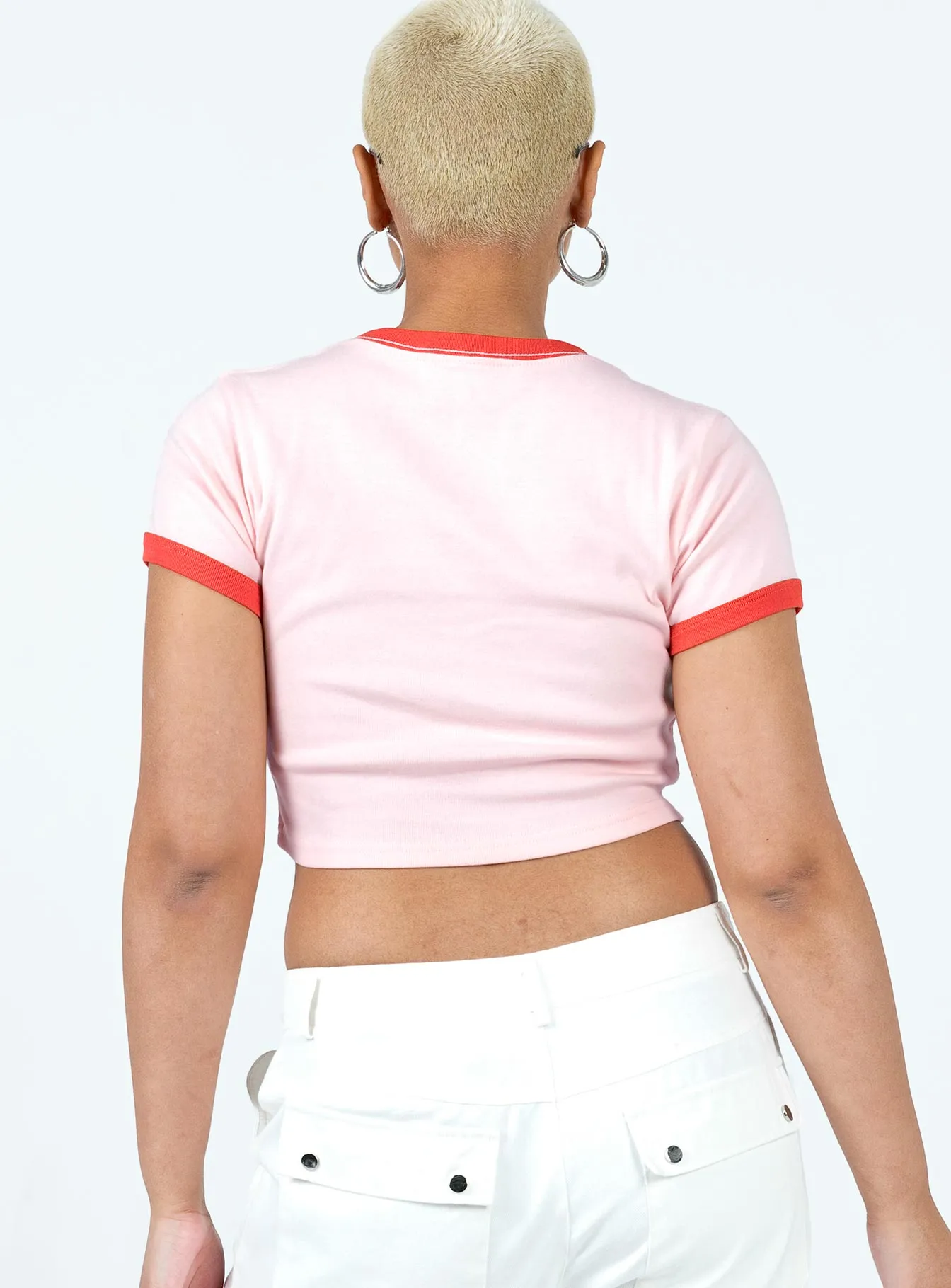 Travel Trend Chilly Day Comfort Bob Marley One Love One Heart Cropped Tee Pink