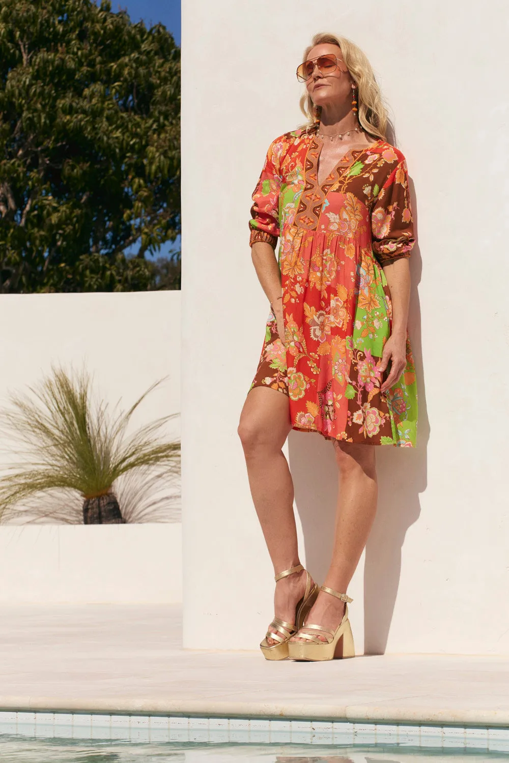 Scout Tiered Dress in Petra EcoCertifiedTextile