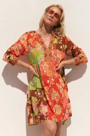 Organic Cotton Certification Scout Tiered Dress in Petra