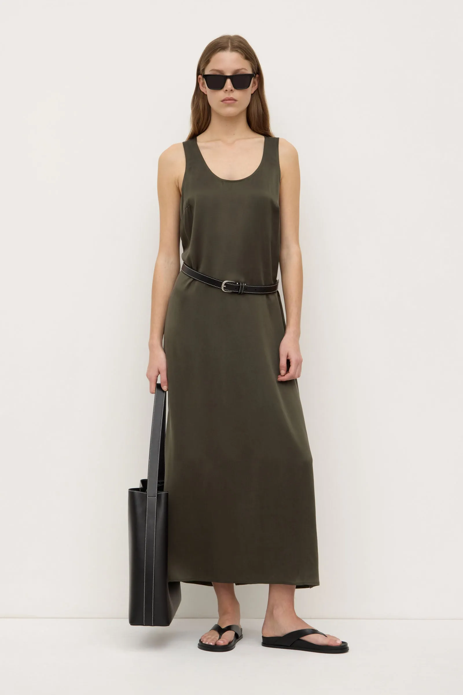 African Bold Trans Glow Pippa Silk Tank Dress