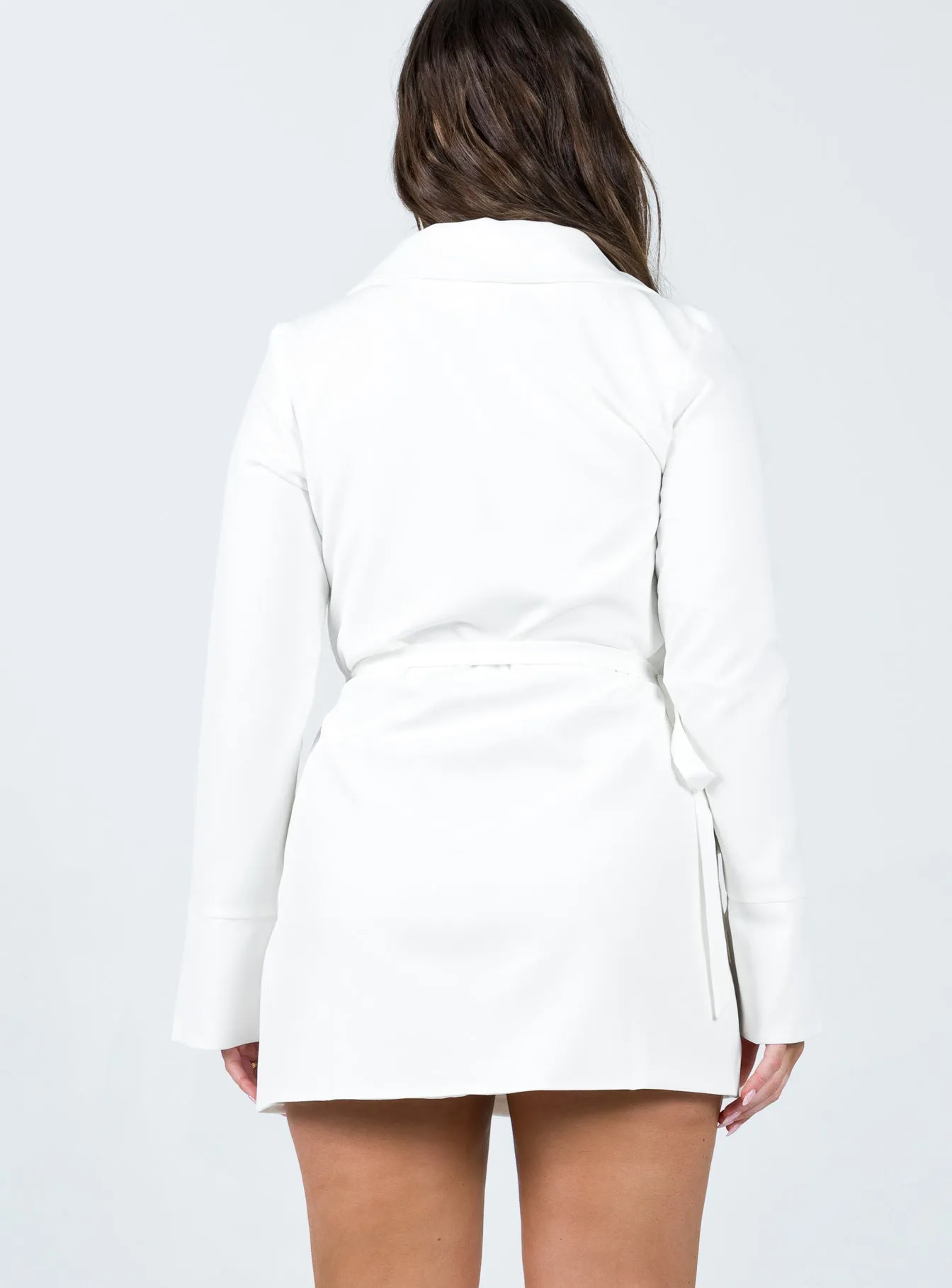 Scene Flash Kyah Wrap Blazer Dress White