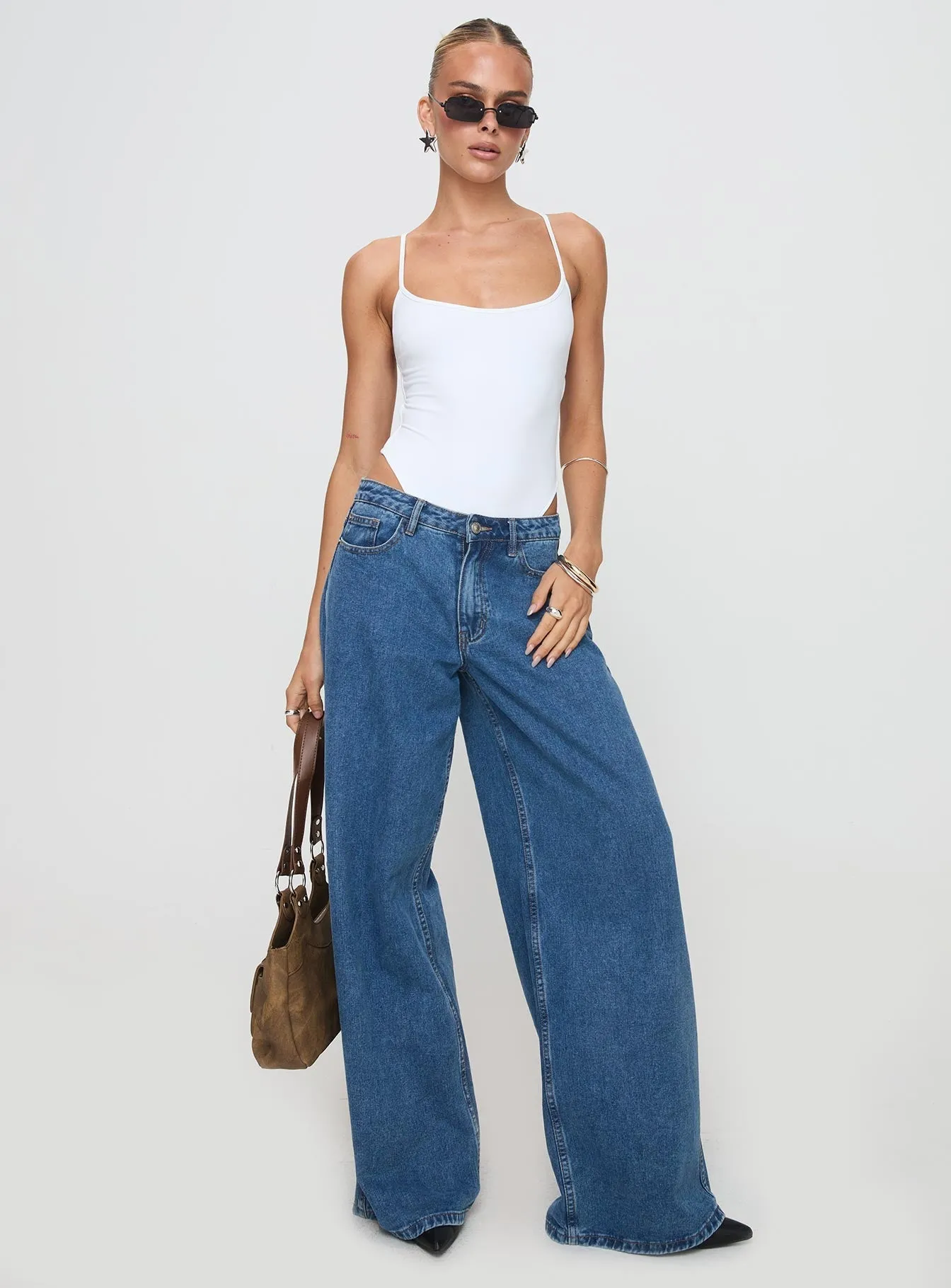 Clean Guest Lightweight Trendy All Tied Up Bodysuit White