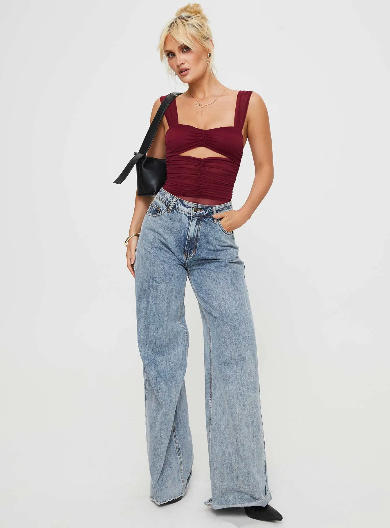 Yoga Relaxed Active Sporty Kalmia Bodysuit Burgundy