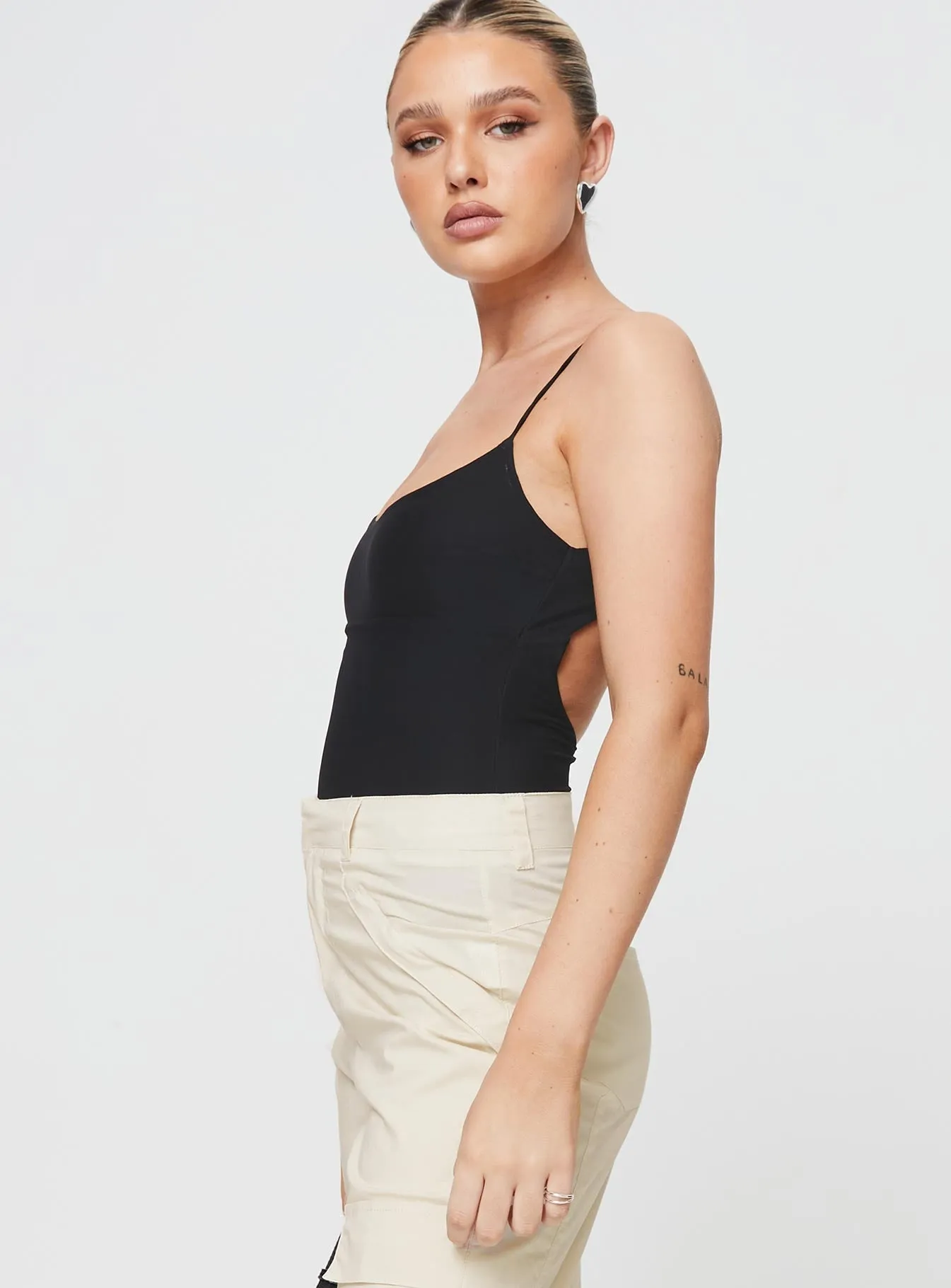 Weekend Adult Wheller Open Back Bodysuit Black