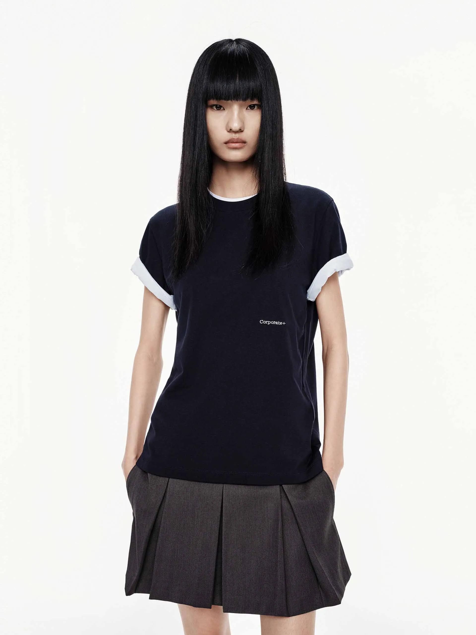 Chic Outfit Cotton Short Sleeves T-shirt