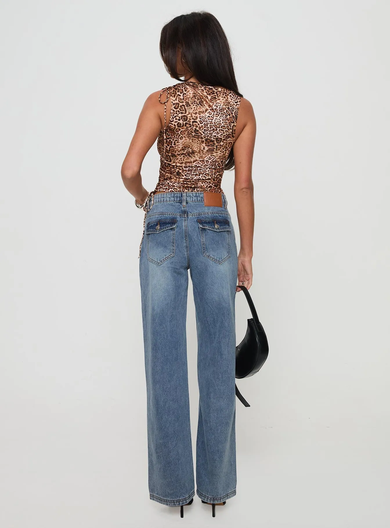 Everlong Mid Rise Straight Leg Jeans Mid Blue Wash Daily Essential