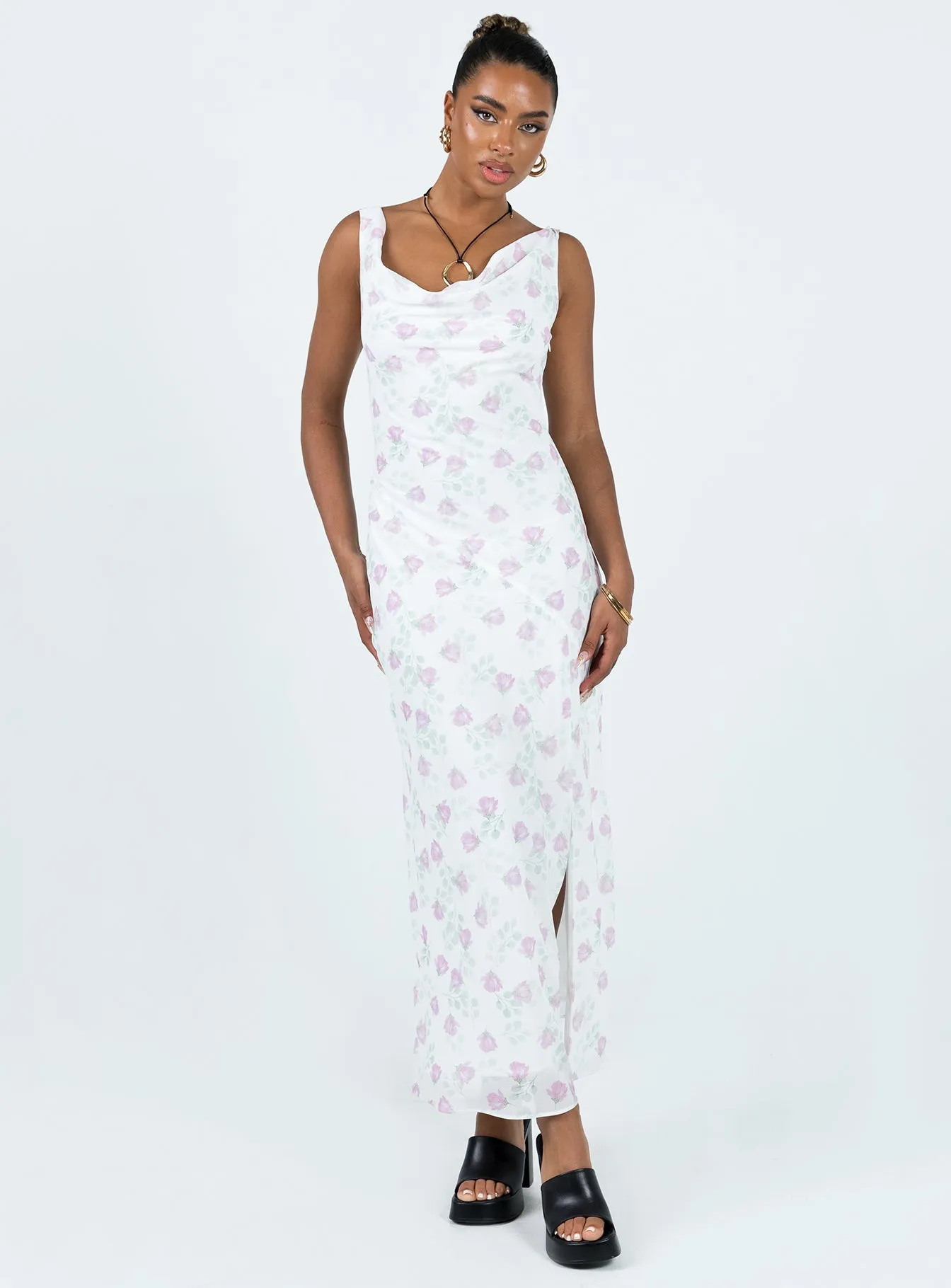 Shell Shine Asbyn Maxi Dress White Floral