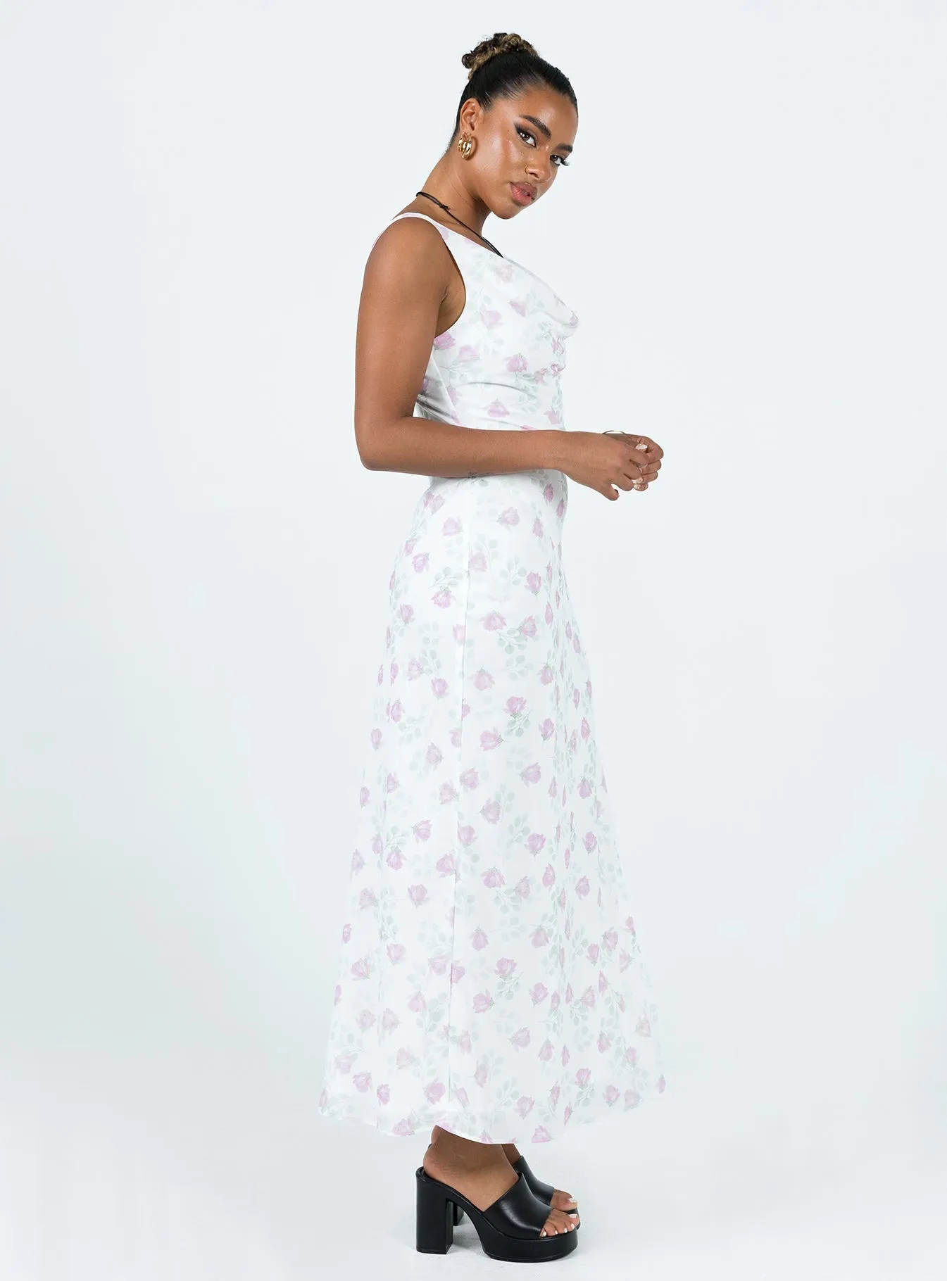 Dome Glow Asbyn Maxi Dress White Floral