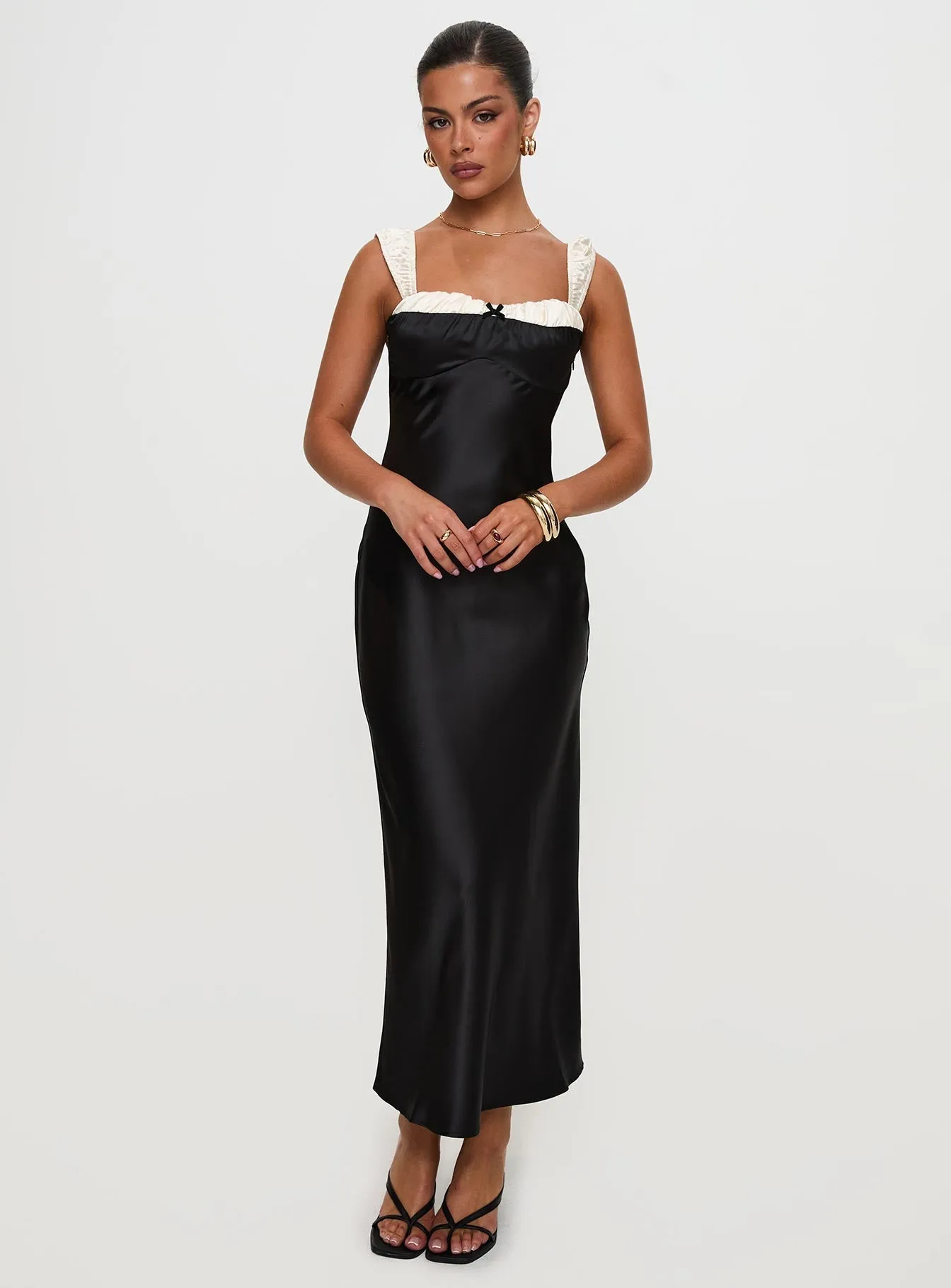 Emmert Maxi Dress Black Chiffon Glow Relaxed fit summer gown