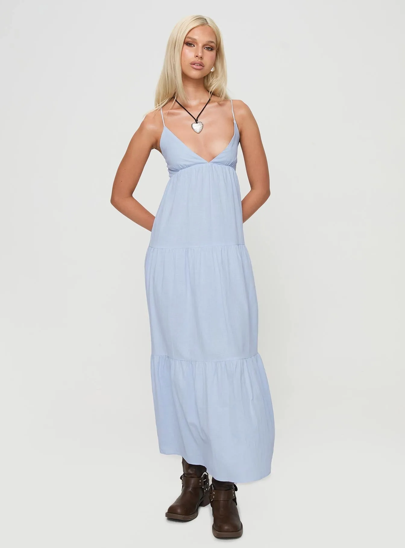 Chelsea Maxi Dress Blue Autumn Gold Country Glow