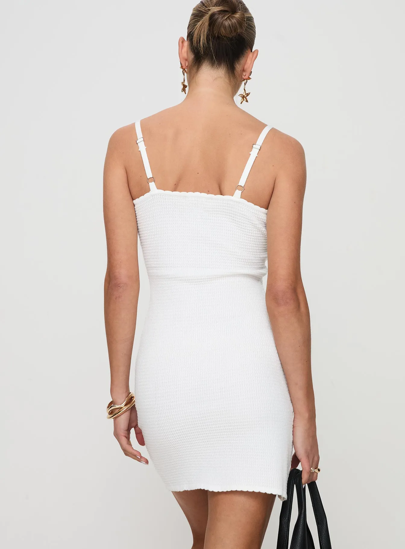 Flirty Wear Kattan Mini Dress White