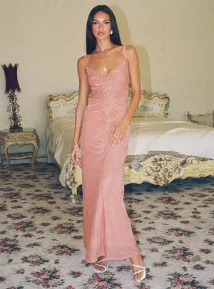 Leaf Dance Amiya Maxi Dress Pink
