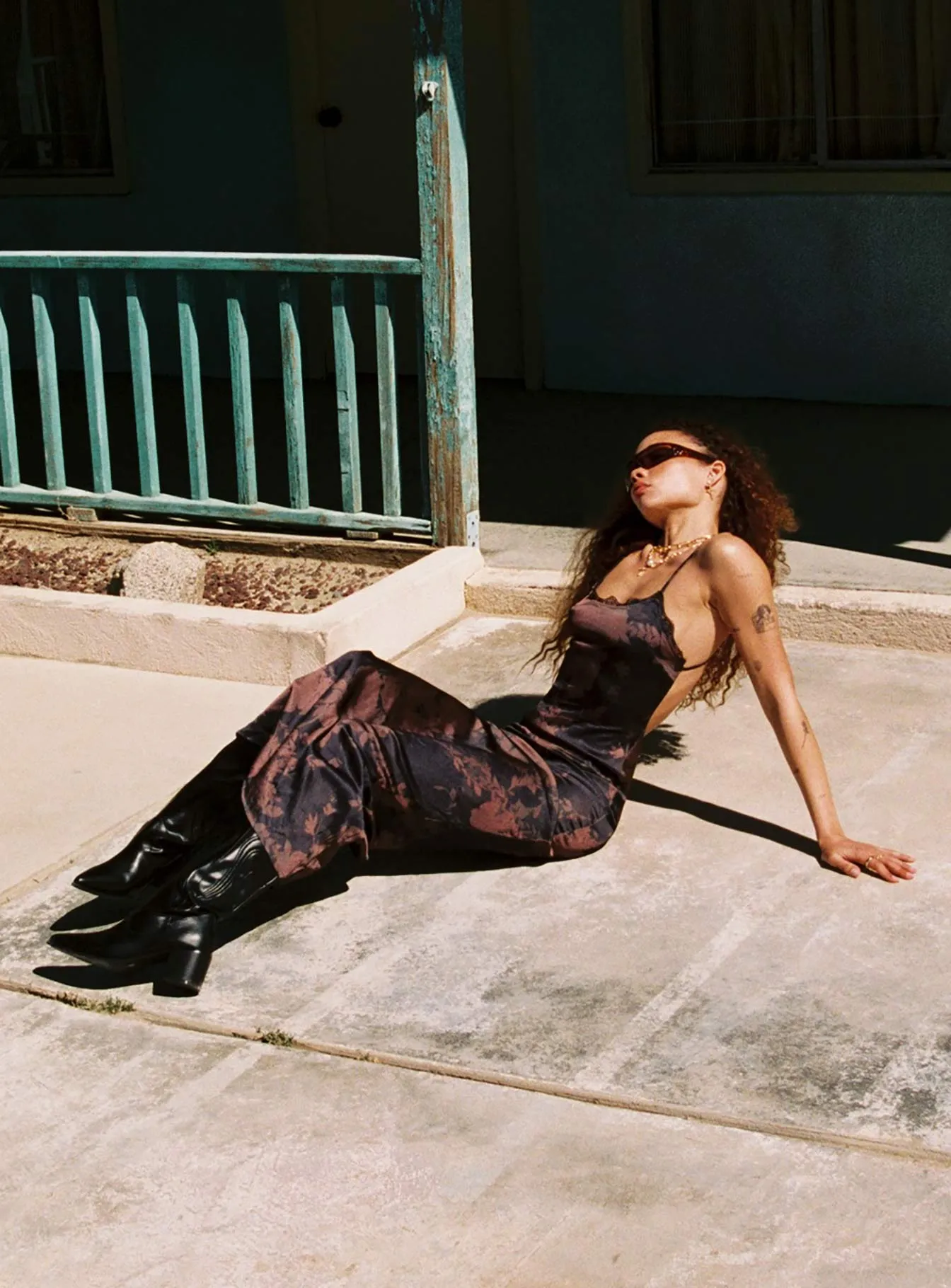 Charlow Maxi Dress Black / Brown Quartz Shine Country Glow