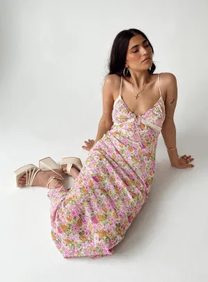 Dusty Rose Emily Maxi Dress Pink Floral Petite